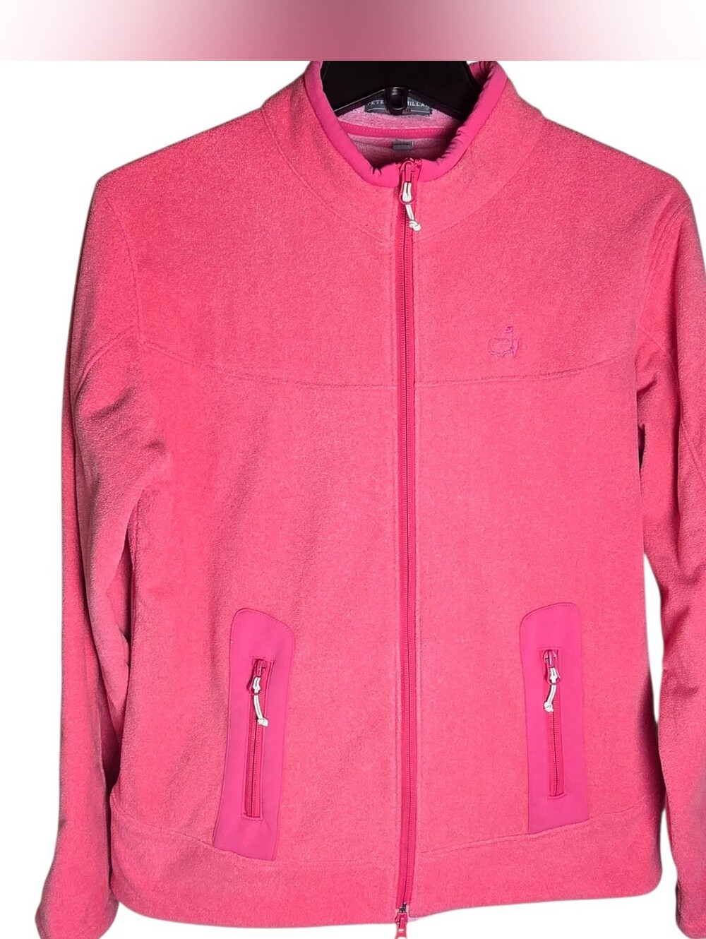 Peter Millar Warmth Full Zip Womens Pink Golf Mock Neck Large